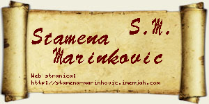 Stamena Marinković vizit kartica